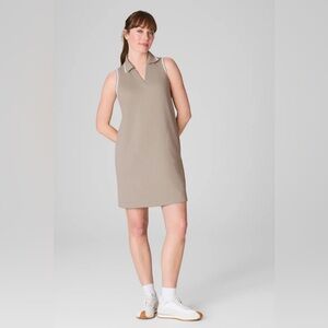 Spanx Airpique Sleeveless polo dress in ashwood